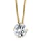 14K Yellow Gold 1.50 ct. 7.5mm Round G H I True Light Moissanite
Solitaire Pendant with Chain
