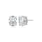 Oval Moissanite Platineve Stud Earrings 4.20ctw DEW