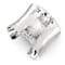 Sterling Silver 49.5mm Hammered Cuff Bracelet