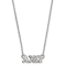 Rhodium Over Sterling Silver LogoArt Alpha Chi Omega Extra Small Pendant Necklace