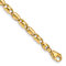 14k Yellow Gold 4.1mm Fancy Barrel Link 24 Inch Chain