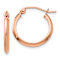 14k Rose Gold 1/2" Knife Edge Hoop Earrings