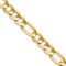 14k Yellow Gold 8.75mm Solid Concave Open Figaro 28 Inch Chain