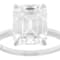 Large Emerald-Cut Moissanite Solitaire Ring In Sterling Silver