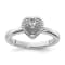 Sterling Silver Stackable Expressions Heart Diamond Ring 0.024ctw