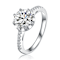 CZ Solitaire Ring In Sterling Silver