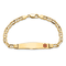 14k Yellow Gold Medical Soft Diamond Shape Red Enamel Mariner Link ID Bracelet