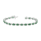 9.40ctw Emerald and Diamond Bracelet set in 14k White Gold