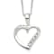 Sterling Silver Cubic Zirconia Heart Necklace