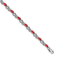 Rhodium Over 14k White Gold Diamond and Ruby Infinity Bracelet