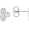 CZ Clover Stud Earrings In PlatInum-Enhanced Sterling Silver 1.87ctw