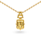 Natural Yellow Citrine 14K Yellow Gold Over Sterling Silver Octagen
Shape Pendant with Chain