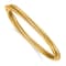 14K Yellow Gold Polished 3 Intertwined Slip-on Bangle