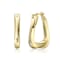 Twisted Wavy Hoop Earrings In 14K Gold Over Brass
