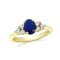 1.10ctw Sapphire and Diamond Ring in 14k Yellow Gold