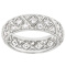 Geometric Design CZ Eternity Band Ring In Sterling Silver