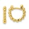 10K Gold Over Sterling Silver Polished Beaded Hoop Earrings