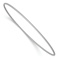 Rhodium Over 14k White Gold 1.5mm Textured Slip-on Bangle Bracelet