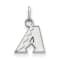 Rhodium Over Sterling Silver MLB Arizona Diamonbacks LogoArt Pendant