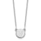Rhodium Over 14k White Gold Tiny Circle Block Letter V Initial Pendant
Cable Link 18 Inch Necklace