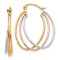 14k Yellow Gold, 14k White Gold and 14k Rose Gold 1/2" Hoop Earrings