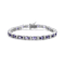 Amethyst Color CZ Tennis Bracelet In Sterling Silver