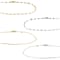Petite Mirror And Paperclip Bracelet Set Of 4 In Sterling Silver And 18K
Gold Over Sterling Silver