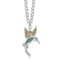 Rhodium Over Sterling Silver Cubic Zirconia Crystal Hummingbird 16 Inch
with 2" Extension Necklace