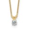 14K Yellow Gold 1/4 ct. 4.0mm Round D E F Pure Light Moissanite Pendant
with Chain