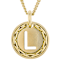 Cardano Initial L Pendant Necklace In 18K Gold Over Bronze