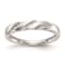 Rhodium Over 14K White Gold Diamond Trio Ladies Wedding Band 0.05ctw