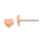 14k Rose Gold Children's Heart Stud Earrings