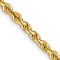 14k Yellow Gold 3mm Solid Diamond-cut Quadruple Rope 16 Inch Chain
