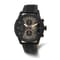 Charles Hubert Black IP-plated Stainless Steel Chronograph Black Dial Watch