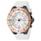 Invicta Aviator 50mm White Dial Silicone Band Quartz Watch