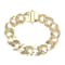 Italian Flower Ricami Infinity Station Bracelet In Solid 14K Yellow Gold