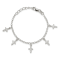 Sterling Silver Polished Cross Charms with 1-inch Extensions Children's Bracelet
