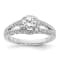Rhodium Over 14K White Gold Eternal Promise Lab Grown Diamond Halo
Complete Ring 1.008ctw