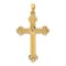 14k Yellow Gold Budded Cross Pendant