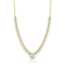 Rachel Zoe CZ Tennis Necklace with Round Center Stone in 14K Gold Over
Sterling Silver