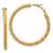 14k Yellow Gold 1 3/4" Twisted Round Hoop Earrings