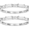 Moissanite Baguette Stackable Ring Set Of 2 In Platinum-Enhanced
Sterling Silver 0.72ctw DEW