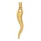 14k Yellow Gold 3D Italian Horn Pendant