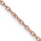 14k Rose Gold 1.15mm Solid Baby Rope 24 Inch Chain
