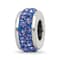 Sterling Silver Reflections Blue Double Row Preciosa Crystal Bead