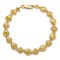 14k Yellow Gold Polished and Textured Scallop Shell link Bracelet