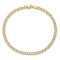 10k Yellow Gold 3.5mm Solid Double Link Charm Bracelet
