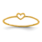 14K Yellow Gold Polished Heart Ring
