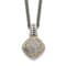Sterling Silver Antiqued with 14K Accent Diamond Necklace