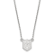 Rhodium Over Sterling Silver NHL LogoArt NHL Vegas Golden Knights Necklace